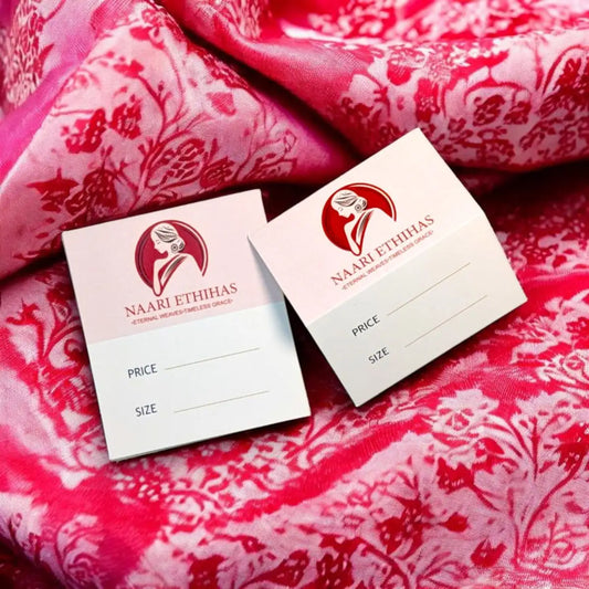 Bi-Fold Saree Tags with Pre-Scored Fold