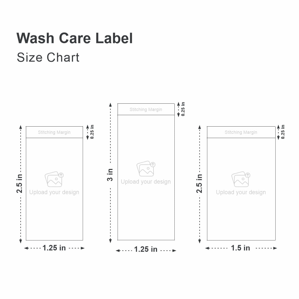 Custom Printed Wash Care Labels for Clothing