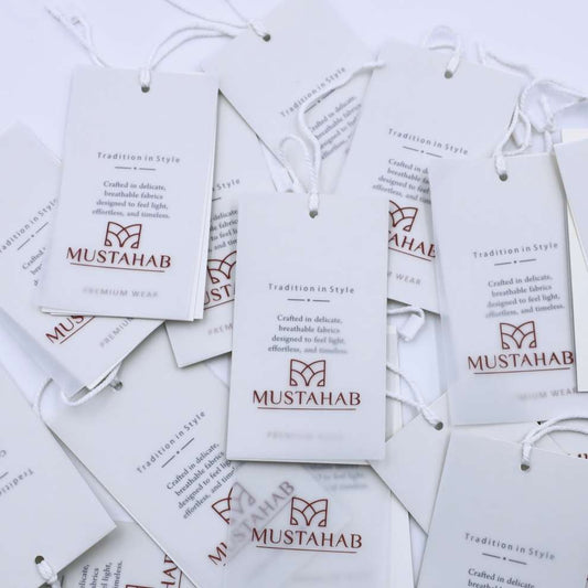 Custom Two-Piece Frosted & Opaque Hangtags for Garments & Handcrafts