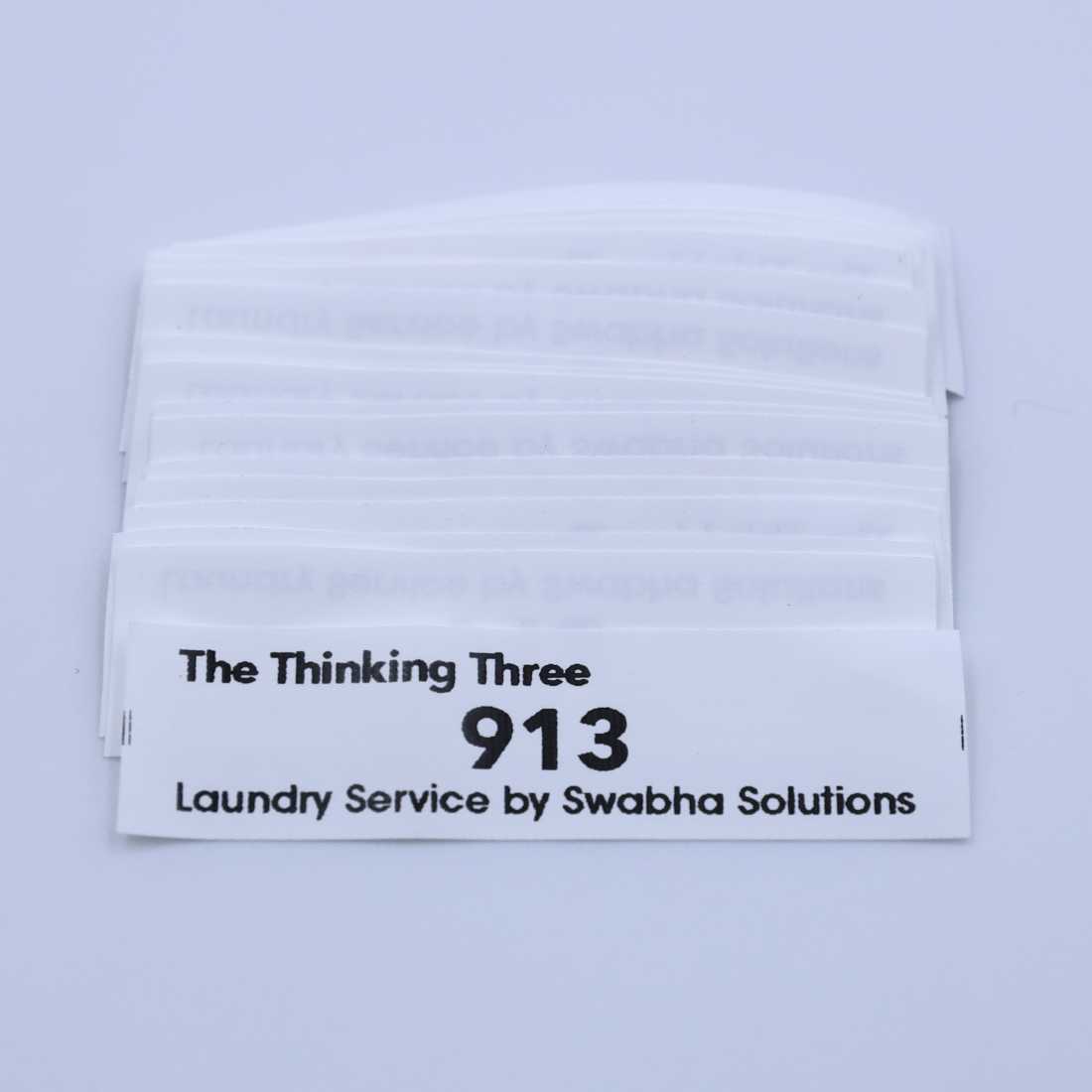 Sew-On Laundry Label - Black Washable Print