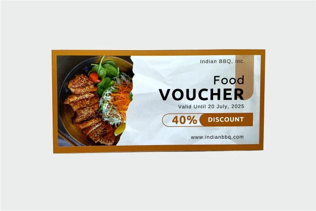 Custom Printed Gift Voucher Cards (Pack of 100 Pcs)