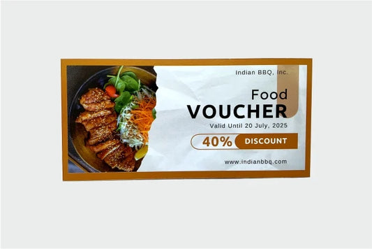 Custom Printed Gift Voucher Cards (Pack of 100 Pcs)