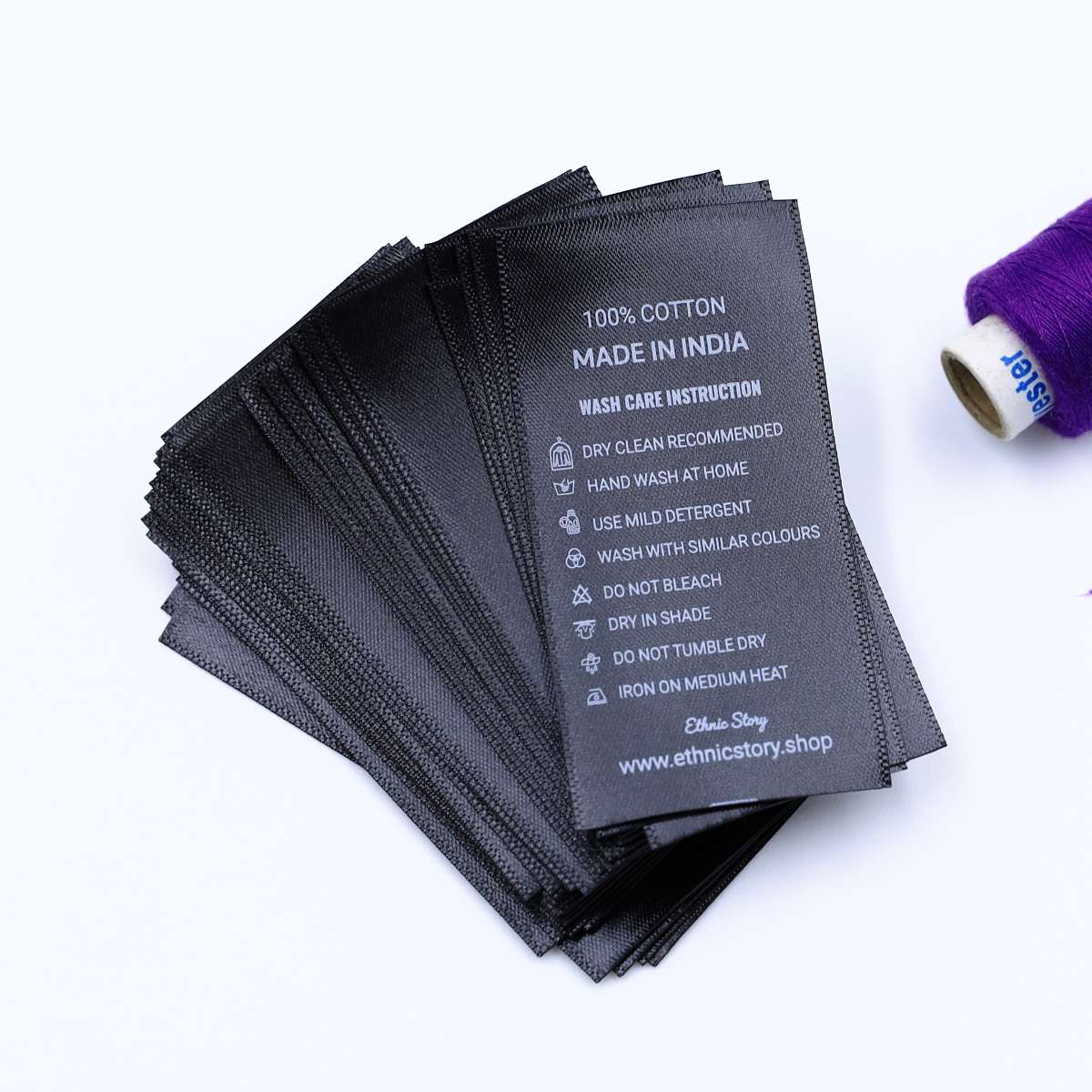 Custom Printed Wash Care Labels for Clothing