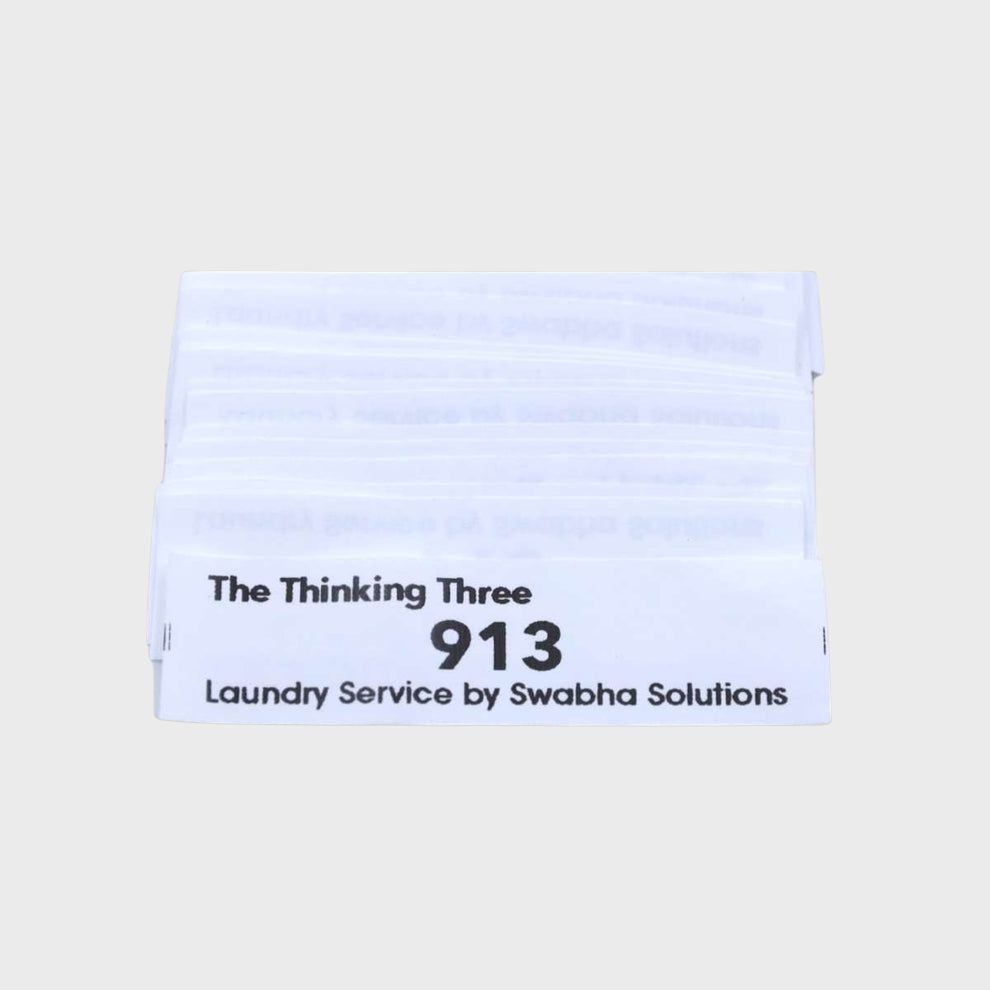 Sew-On Laundry Label - Black Washable Print