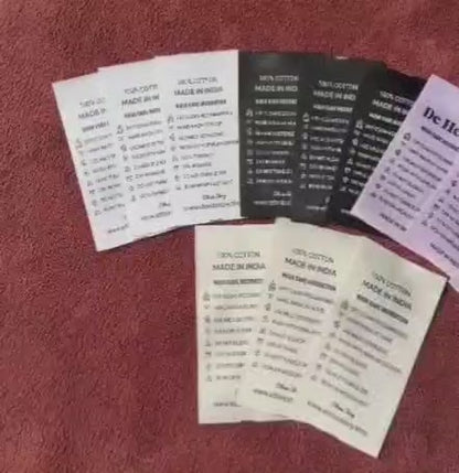 Custom Printed Wash Care Labels for Clothing