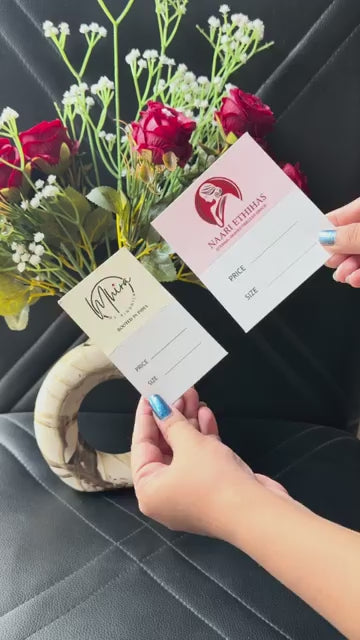 Bi-Fold Saree Tags with Pre-Scored Fold