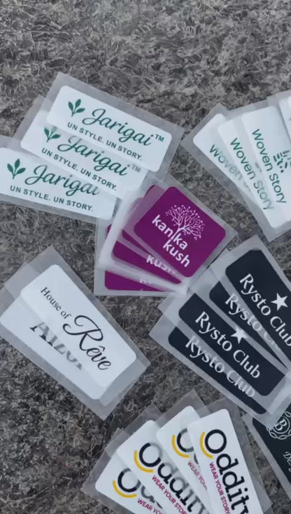 Custom Iron on Labels for T-Shirts & Garments