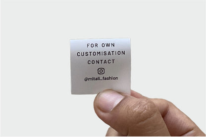 Printed Labels for Handcraft & Clothing - Single Color