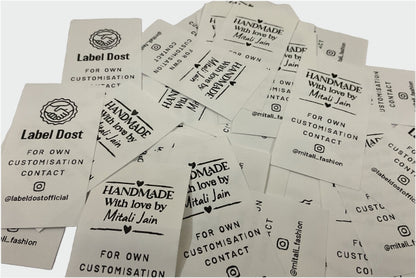 Printed Labels for Handcraft & Clothing - Single Color