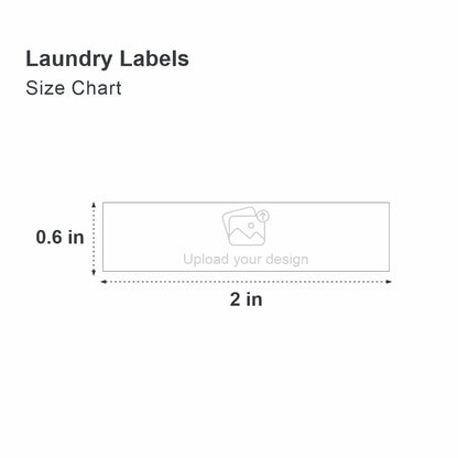Sew-On Laundry Label - Black Washable Print
