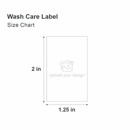 Personalized Wash Care Label - Black Washable Print