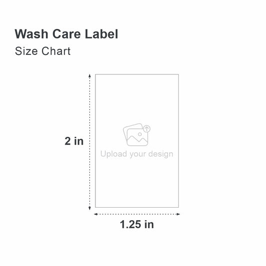 Personalized Wash Care Label - Black Washable Print