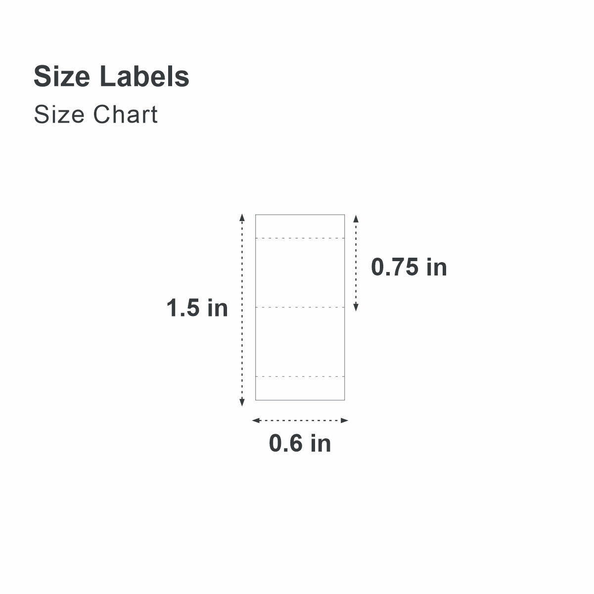 Printed Sew-On Size Labels for Children's 2-14 Years