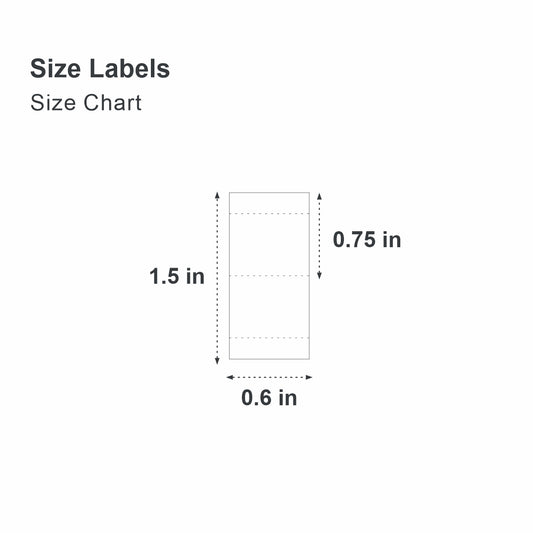 Printed Sew-On Size Labels for Children's 0-2 Years