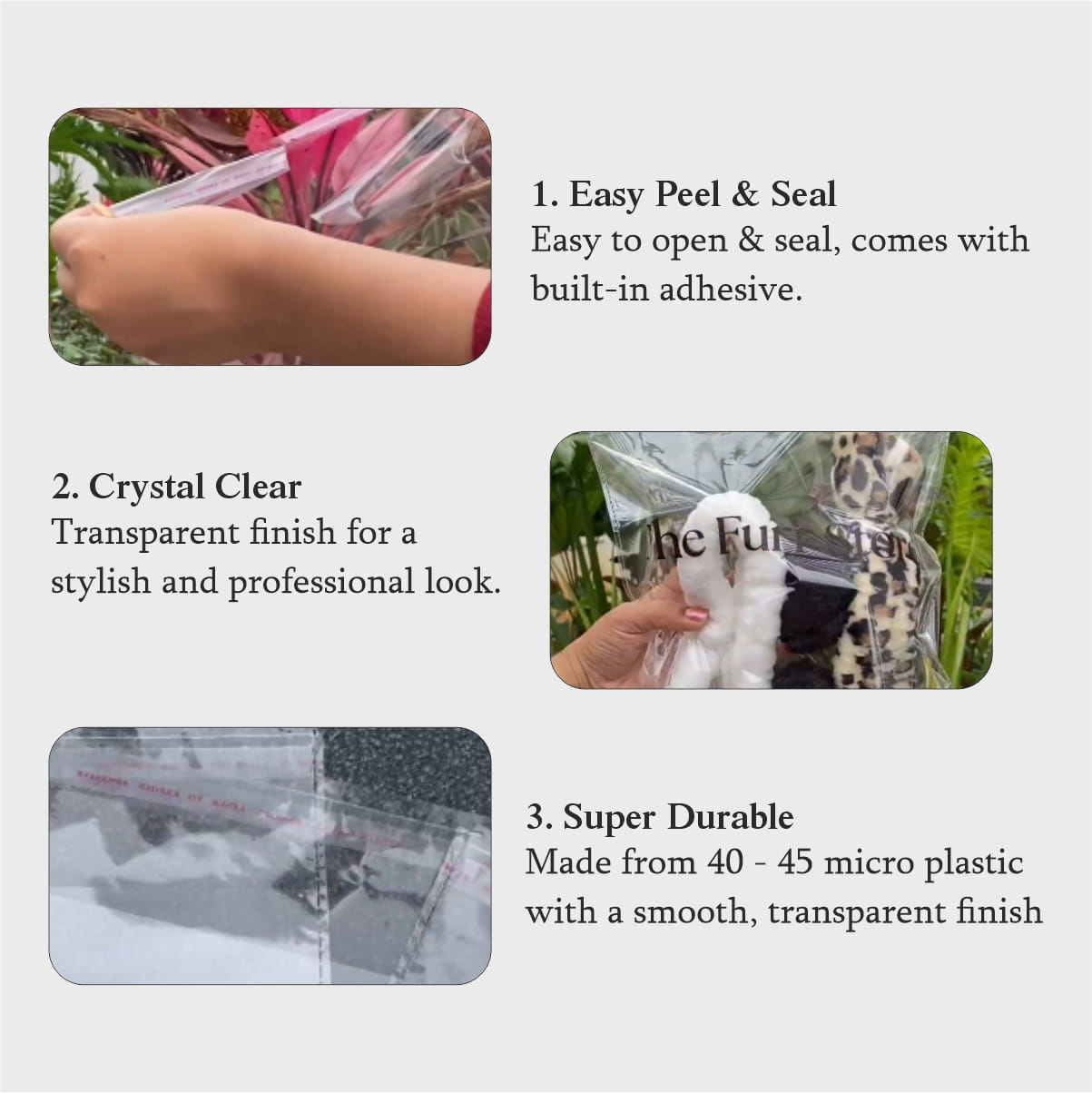 Personalized Transparent Sealable Bags