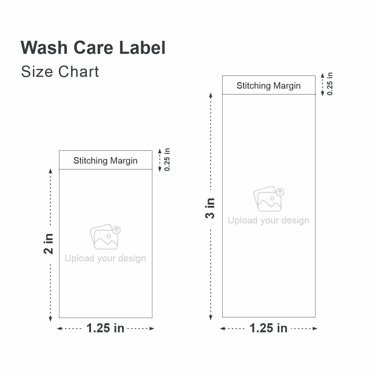 Custom Printed Wash Care Labels for Clothing
