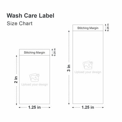 Custom Printed Wash Care Labels for Clothing