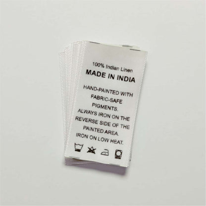 Custom Printed White Wash Care Labels for Clothing
