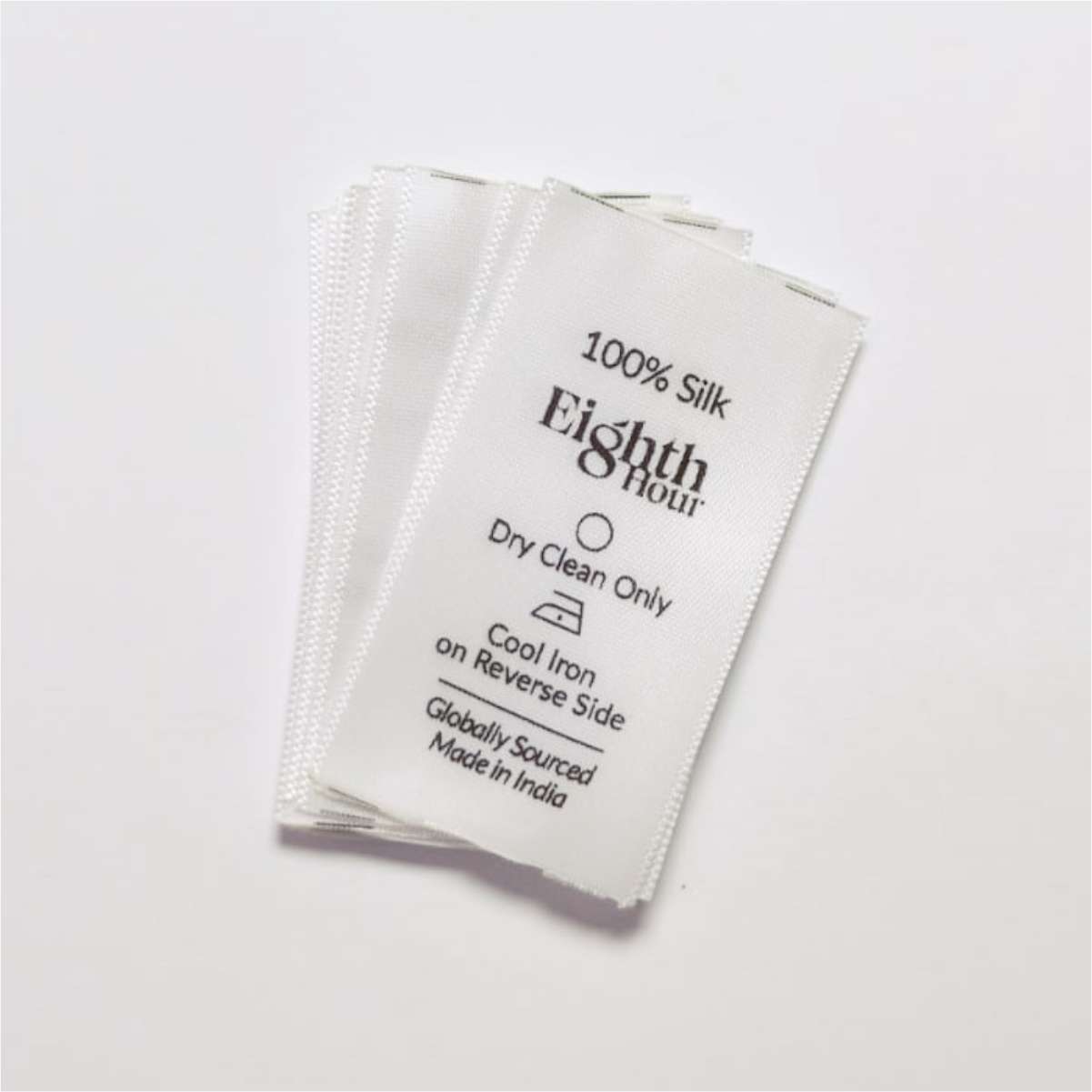 Custom Printed White Wash Care Labels for Clothing