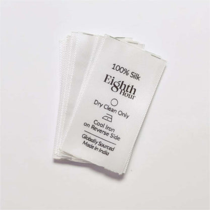 Custom Printed White Wash Care Labels for Clothing