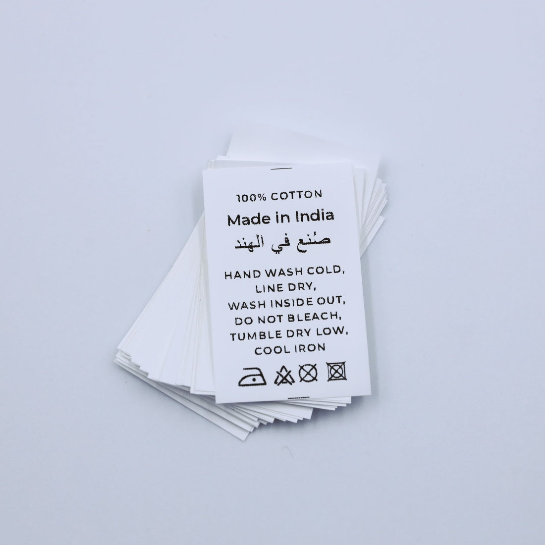 Personalized Wash Care Label - Black Washable Print