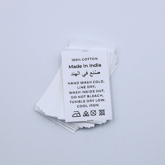 Personalized Wash Care Label - Black Washable Print